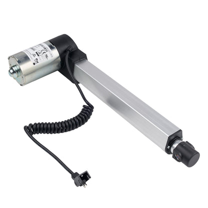Linear actuator with cable on a white background