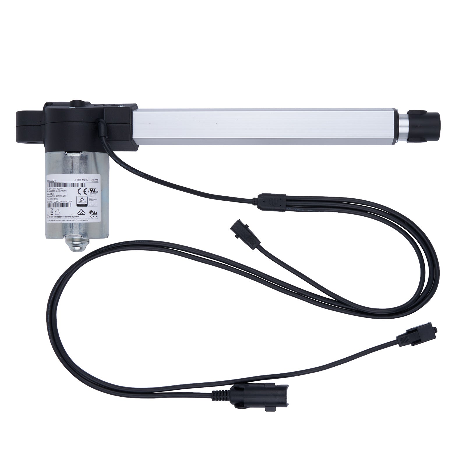 Electromagnetic valve with wiring on a white background