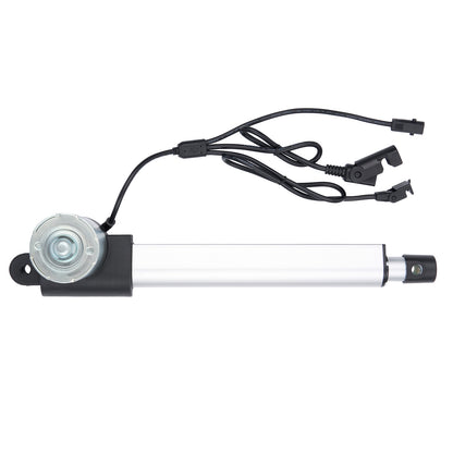 Linear actuator with wiring on a white background