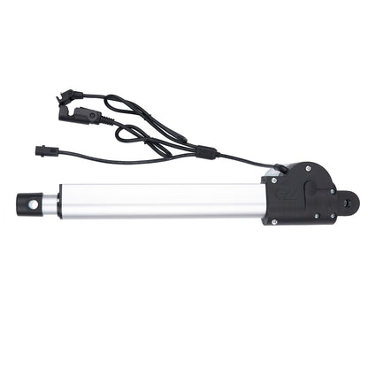 Linear actuator with wiring on a white background