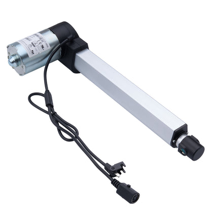 Linear actuator with cable on a white background