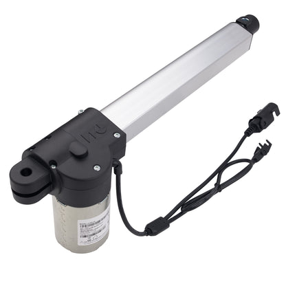 Linear actuator with cable on a white background