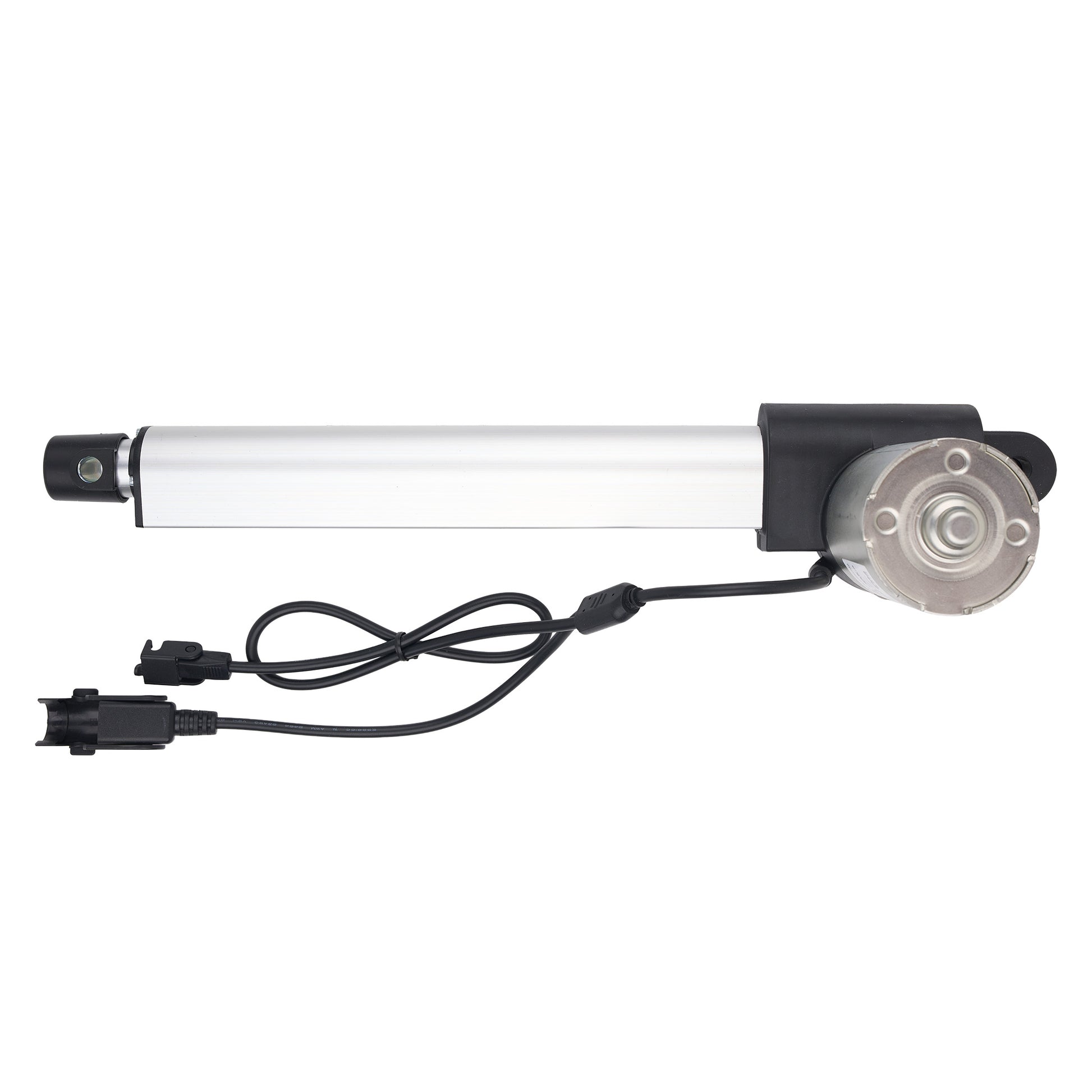 Mechanical actuator with wiring on a white background