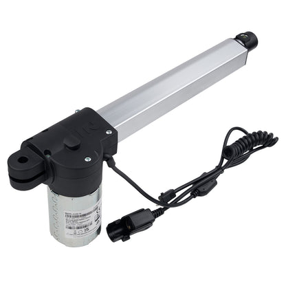 Linear actuator with cable on a white background