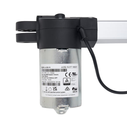 Electrical component with visible branding and specifications on a white background