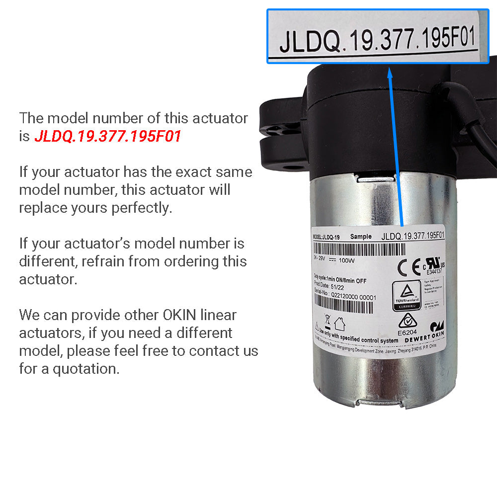 OKIN JLDQ.19.377.195F01 Linear Actuator for Recliner/Lift Chair