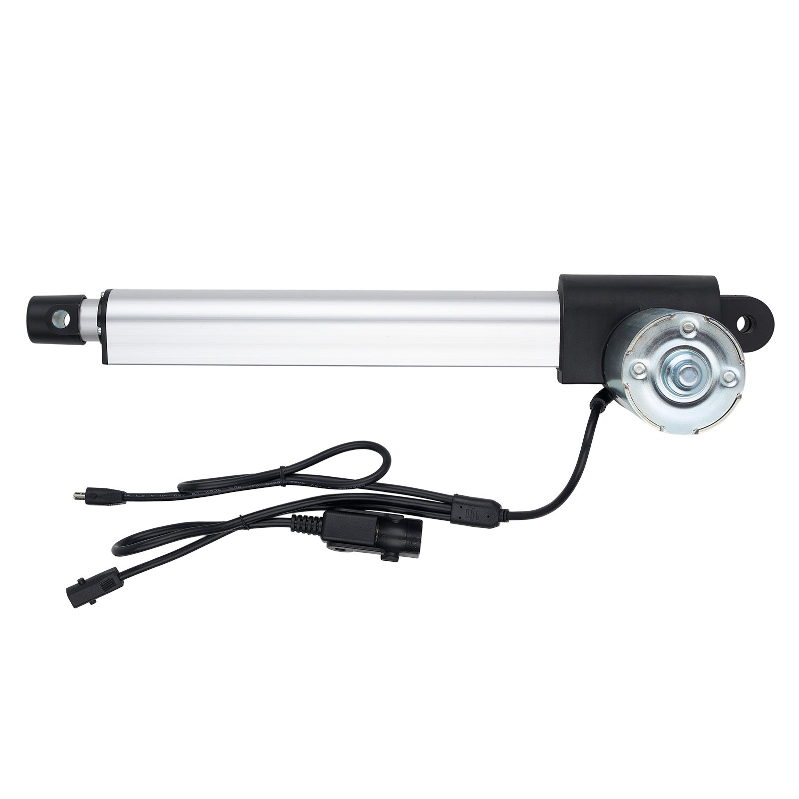 Linear actuator with cables on a white background