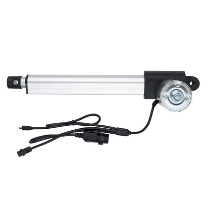 Linear actuator with cables on a white background
