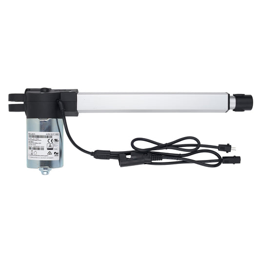 Linear actuator with cables on a white background