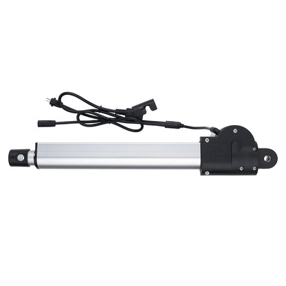 Linear actuator with wiring on a white background