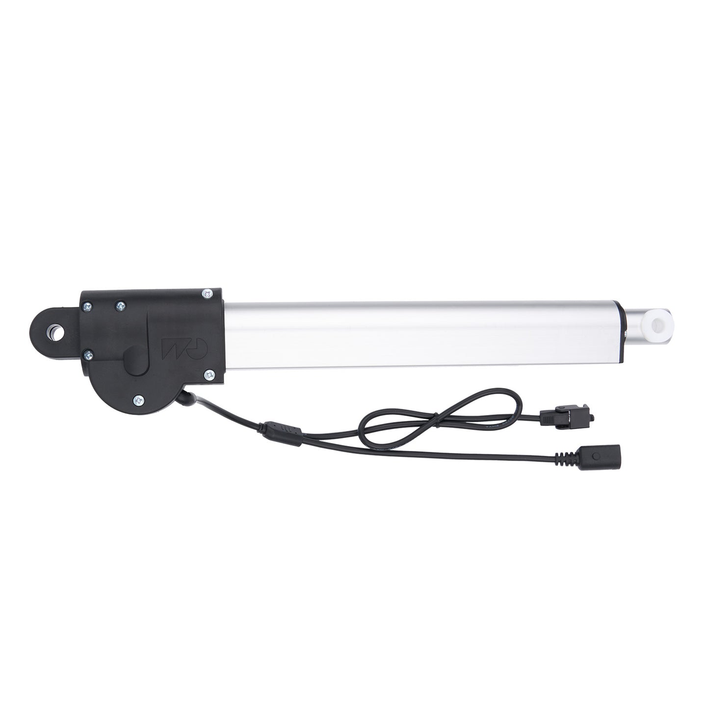 Linear actuator with cable on a white background