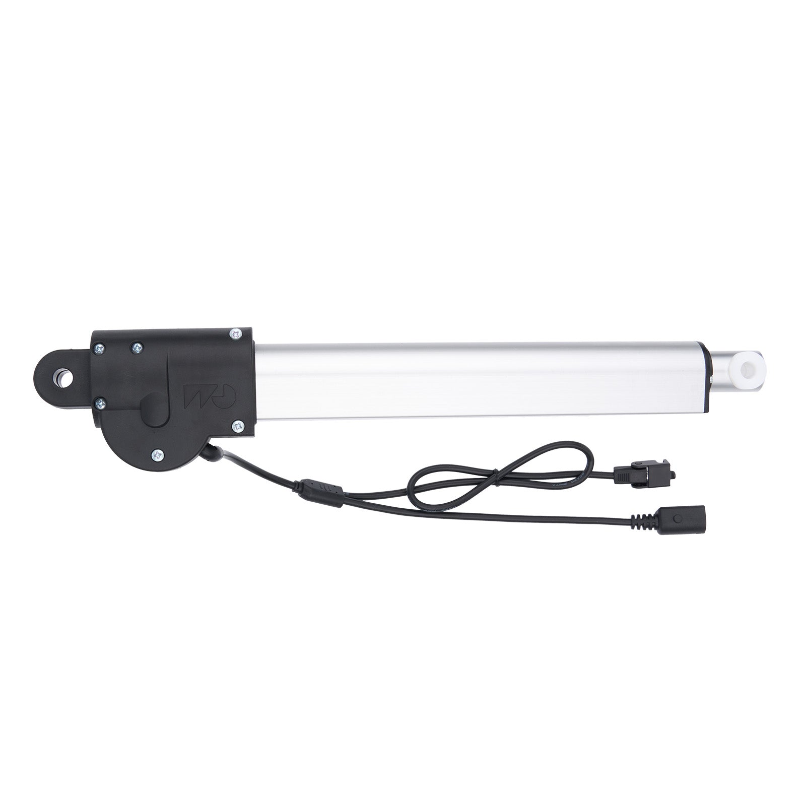 Linear actuator with cable on a white background