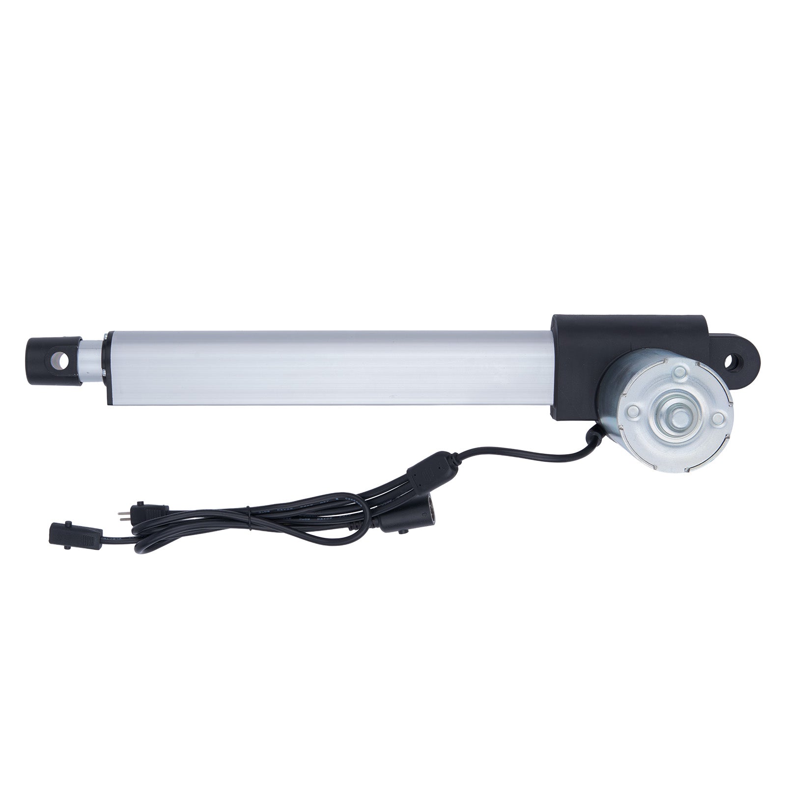 Linear actuator with cable on a white background