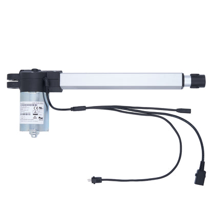 Linear actuator with cables on a white background