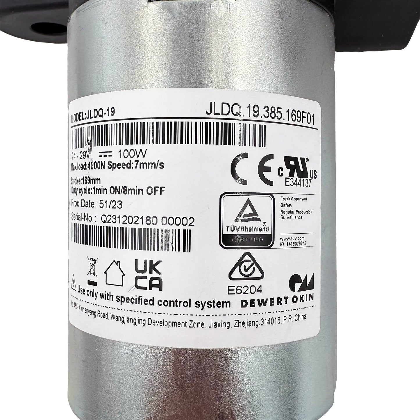 OKIN JLDQ.19.385.169F01 Linear Actuator for Recliner/Lift Chair