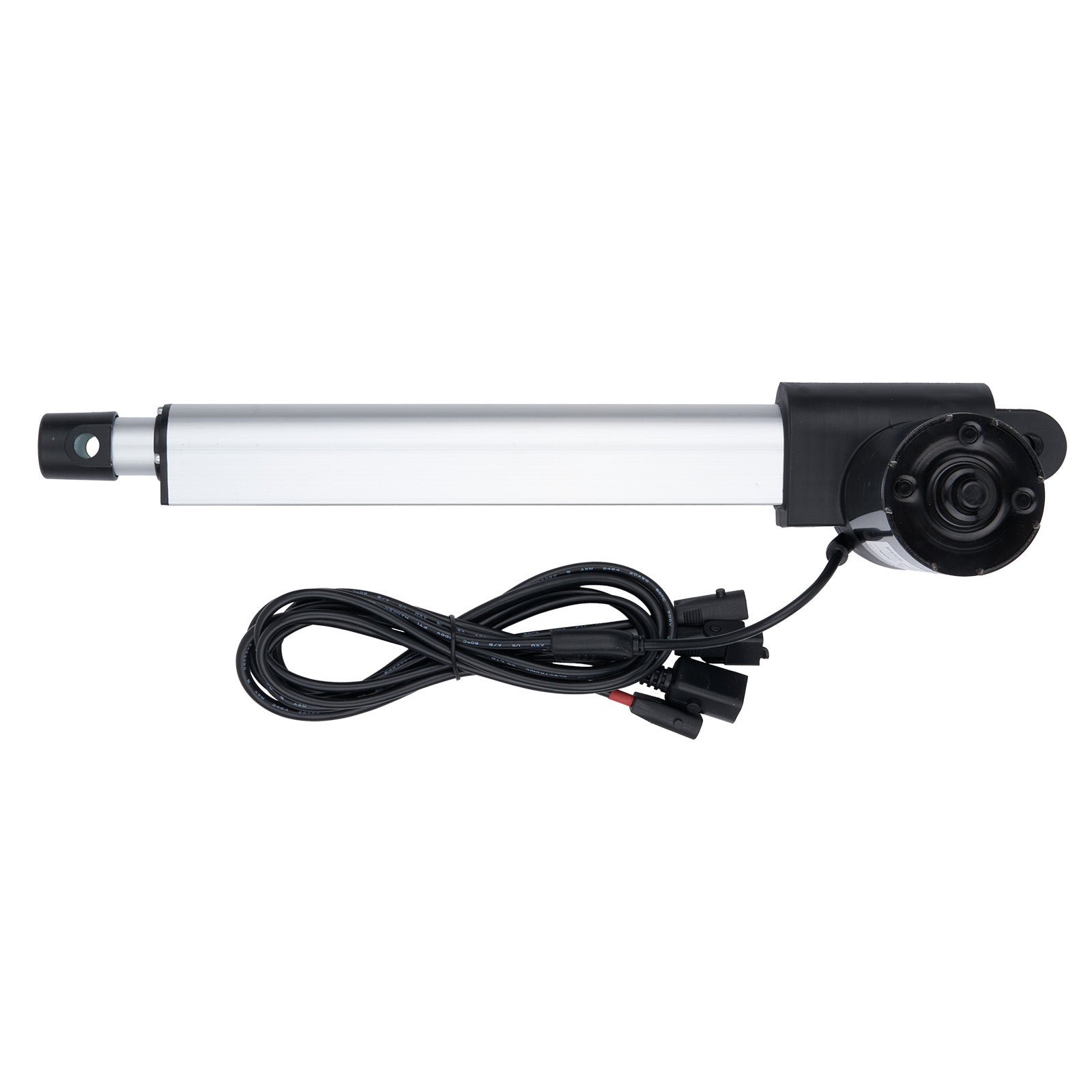 Linear actuator with cable on a white background