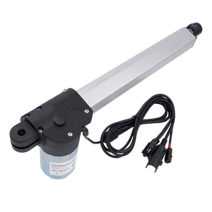 Electric actuator with cable on a white background