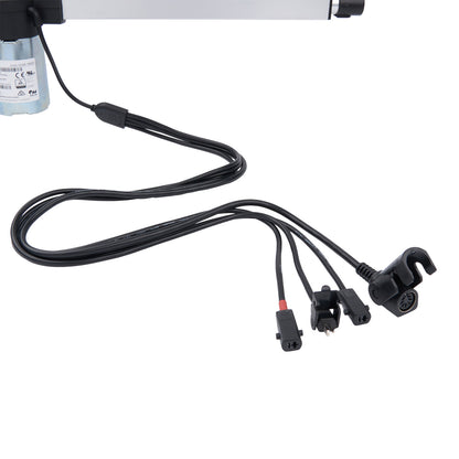 Electrical wiring with connectors on a white background