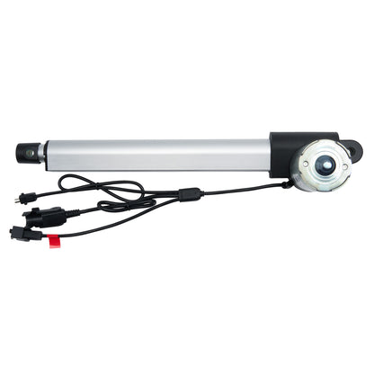 Linear actuator with wiring on a white background