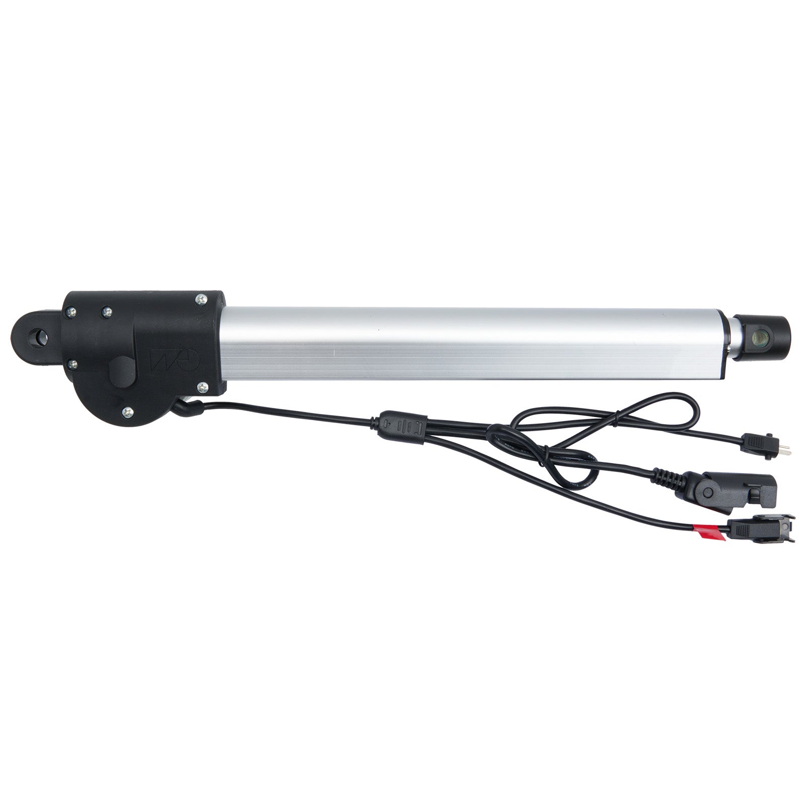 Linear actuator with cables on a white background