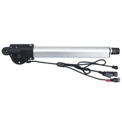 Linear actuator with cables on a white background