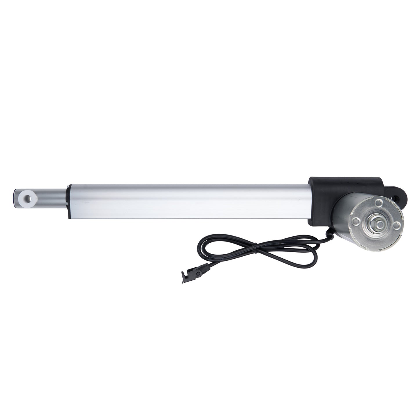 Linear actuator with motor on a white background