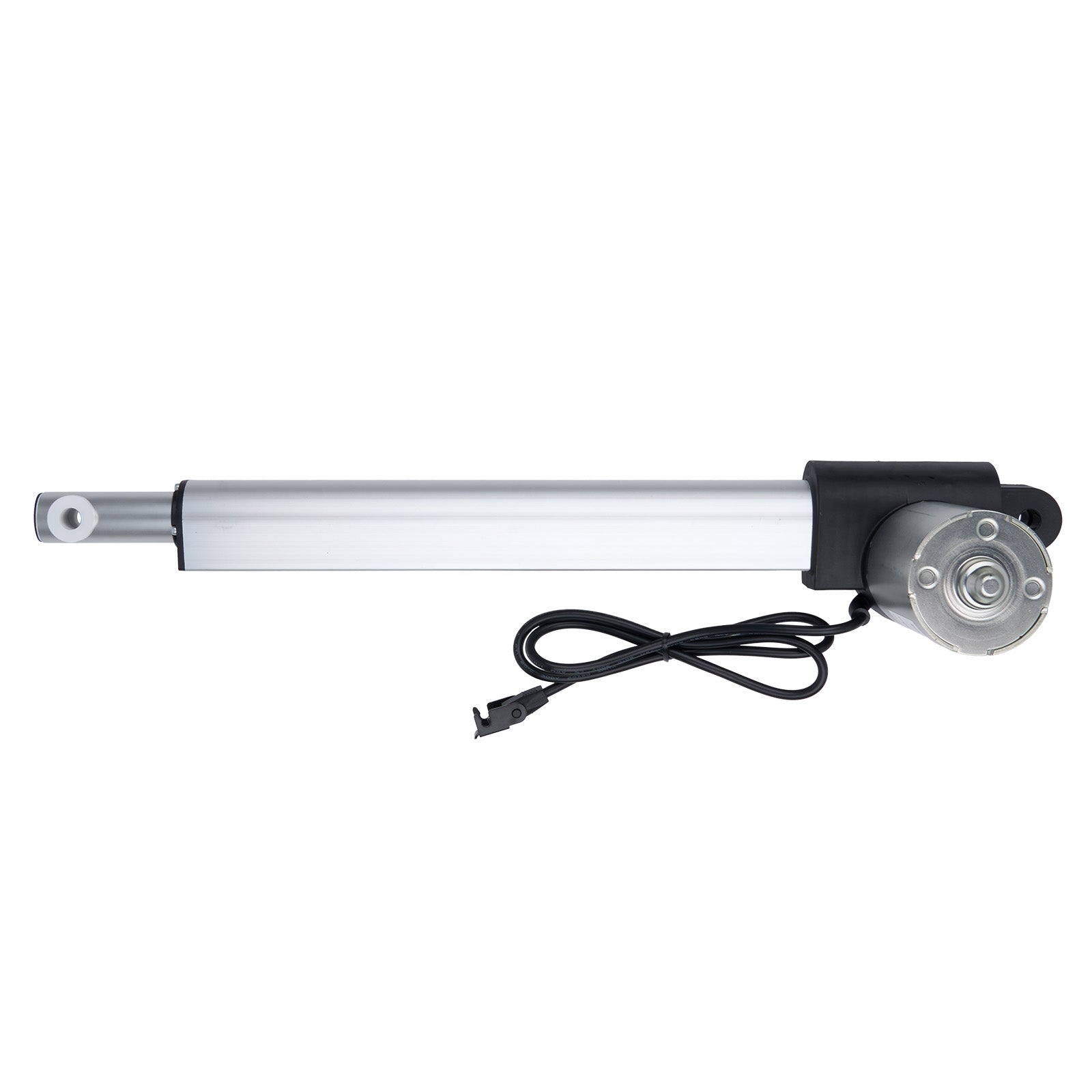 Linear actuator with motor on a white background