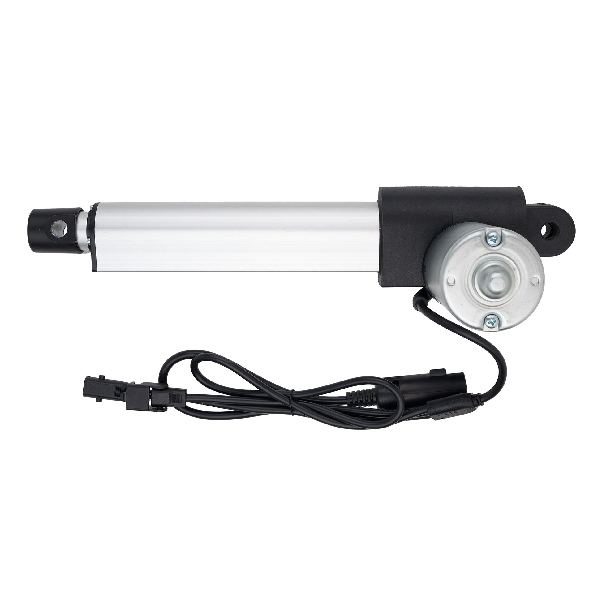 Linear actuator with cable on a white background