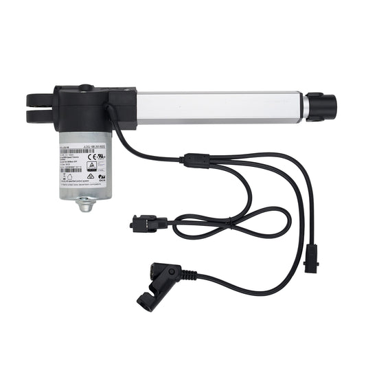 Electrical actuator with wiring on a white background