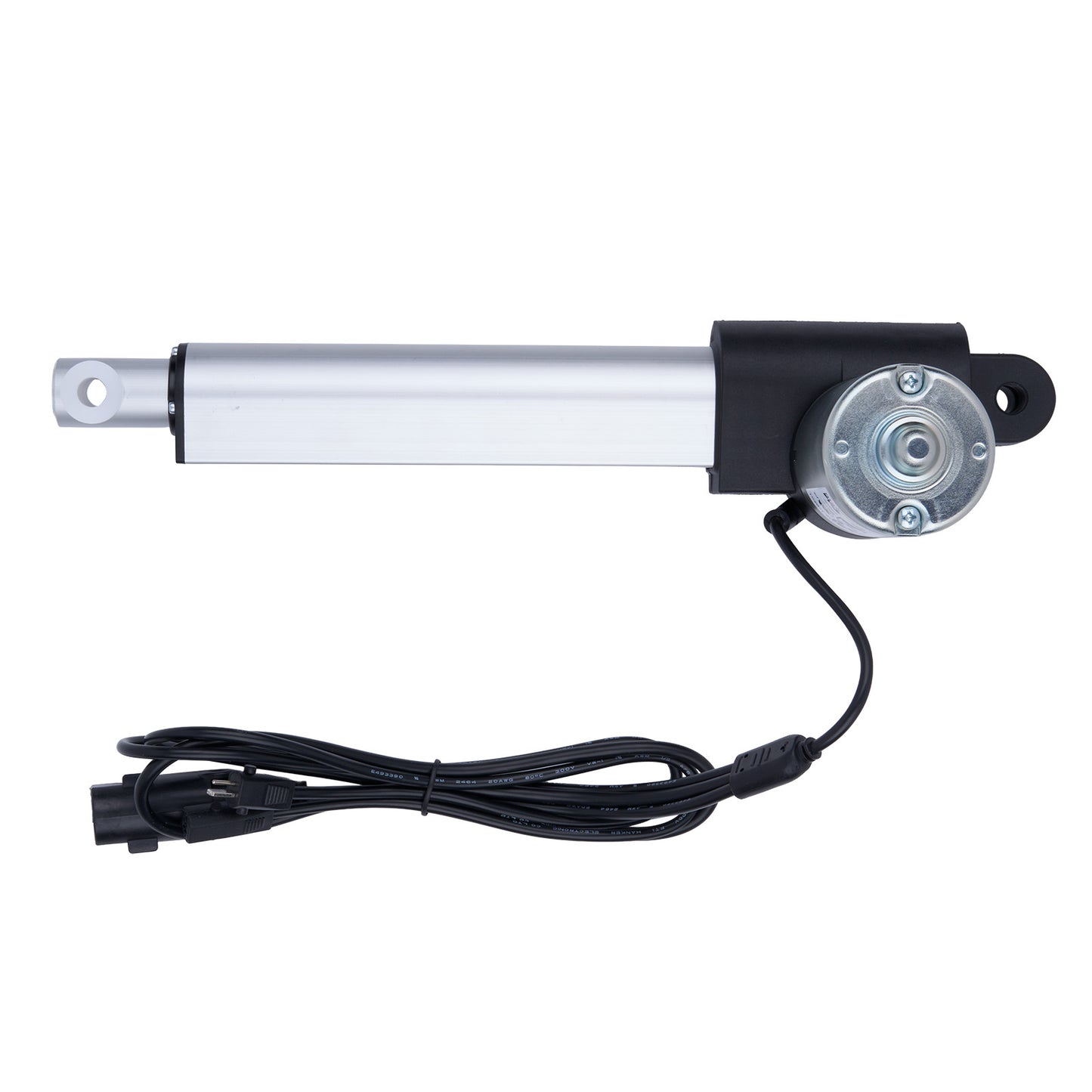 Linear actuator with cable on a white background