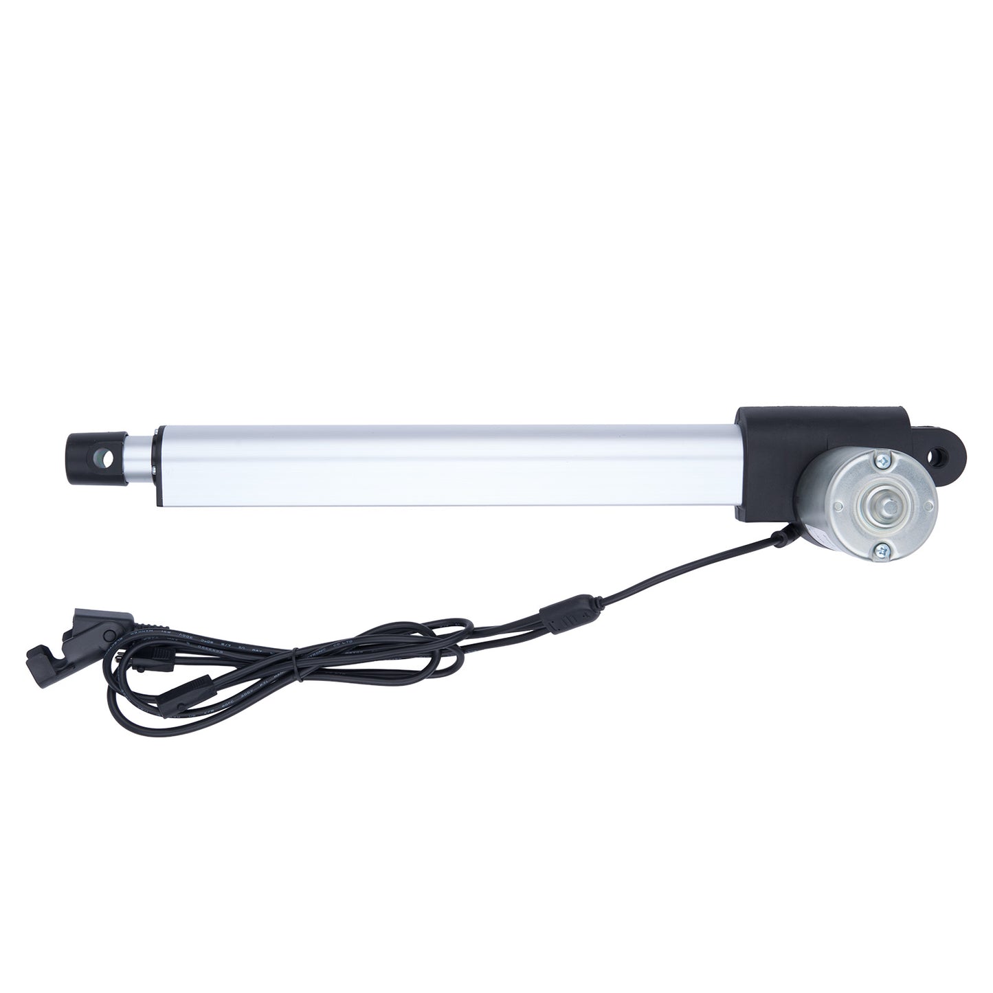 Linear actuator with cable on a white background