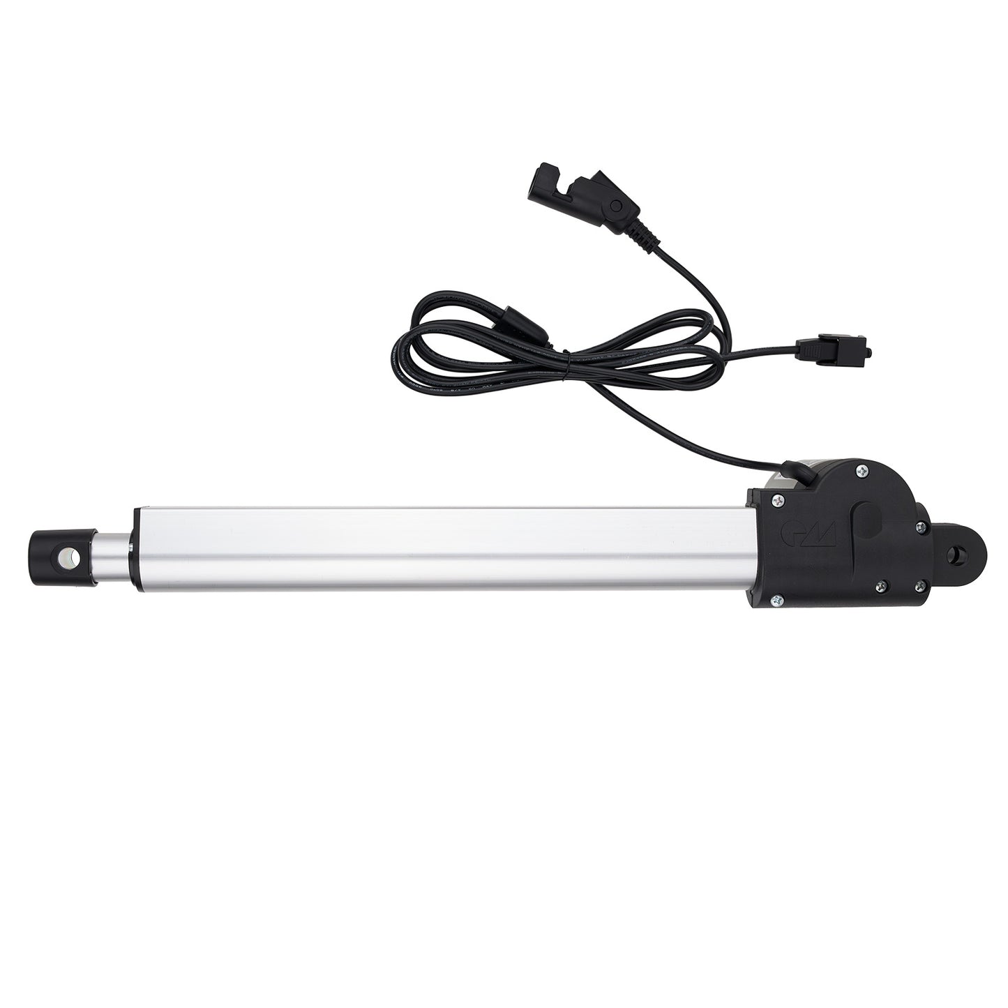 Linear actuator with cable on a white background