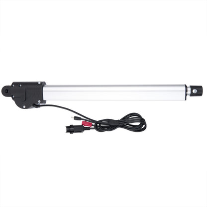 Light bar with black housing and power cable on a white background