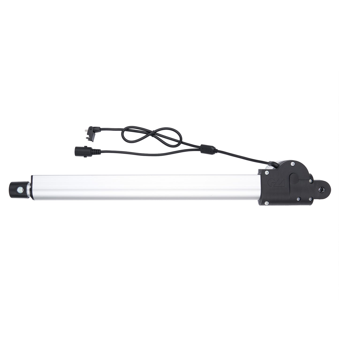 Linear actuator with cable on a white background