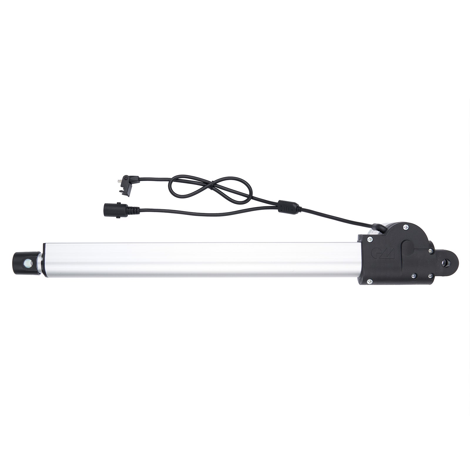 Linear actuator with cable on a white background