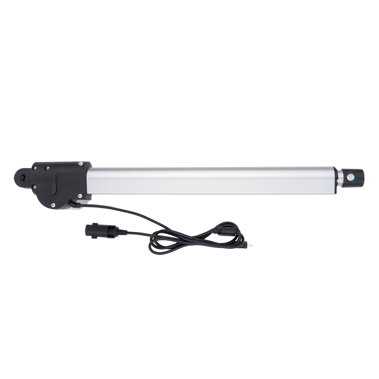 Linear actuator with cable on a white background