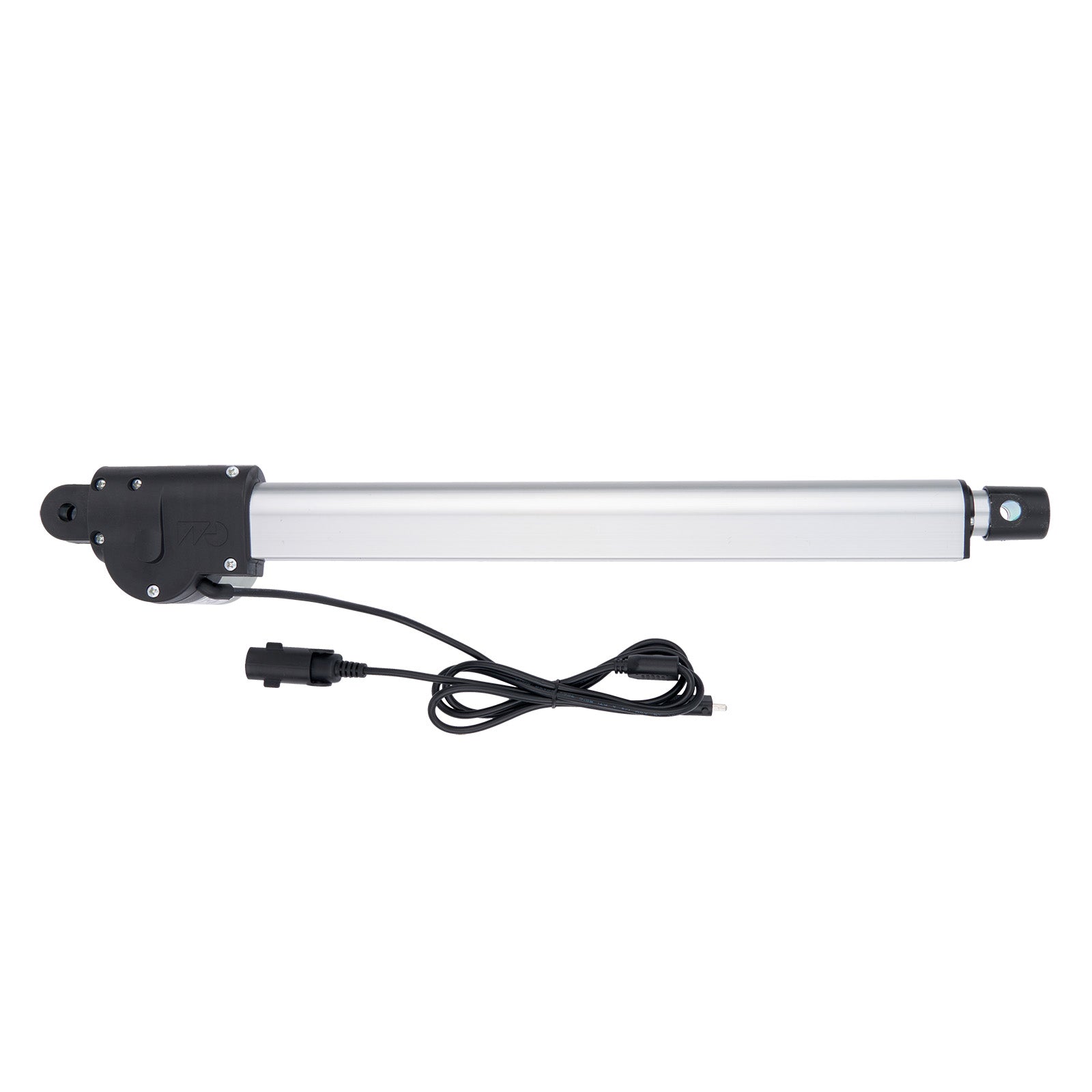 Linear actuator with cable on a white background