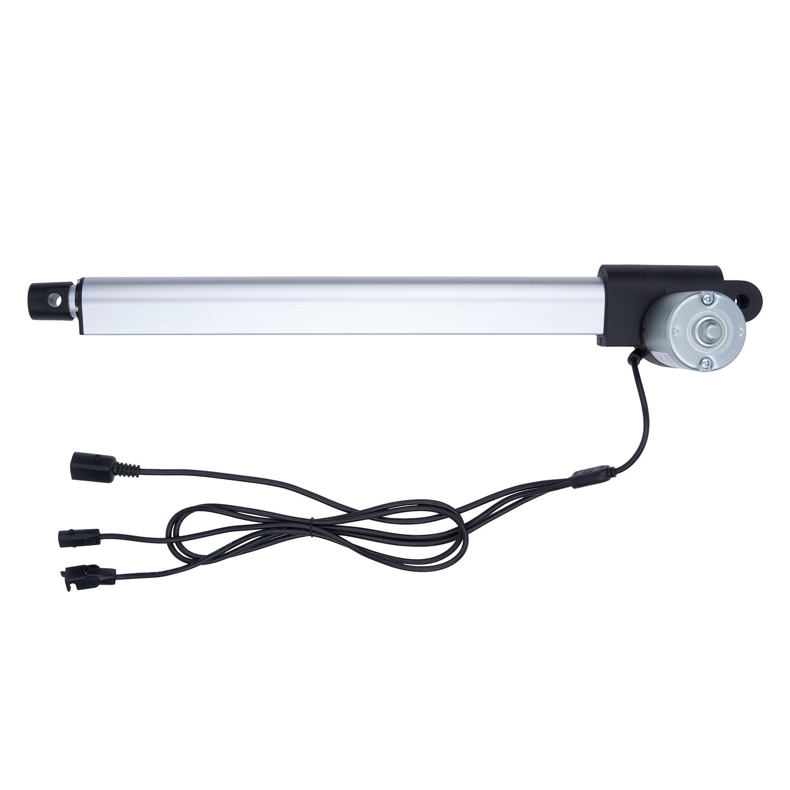 Linear actuator with cable on a white background