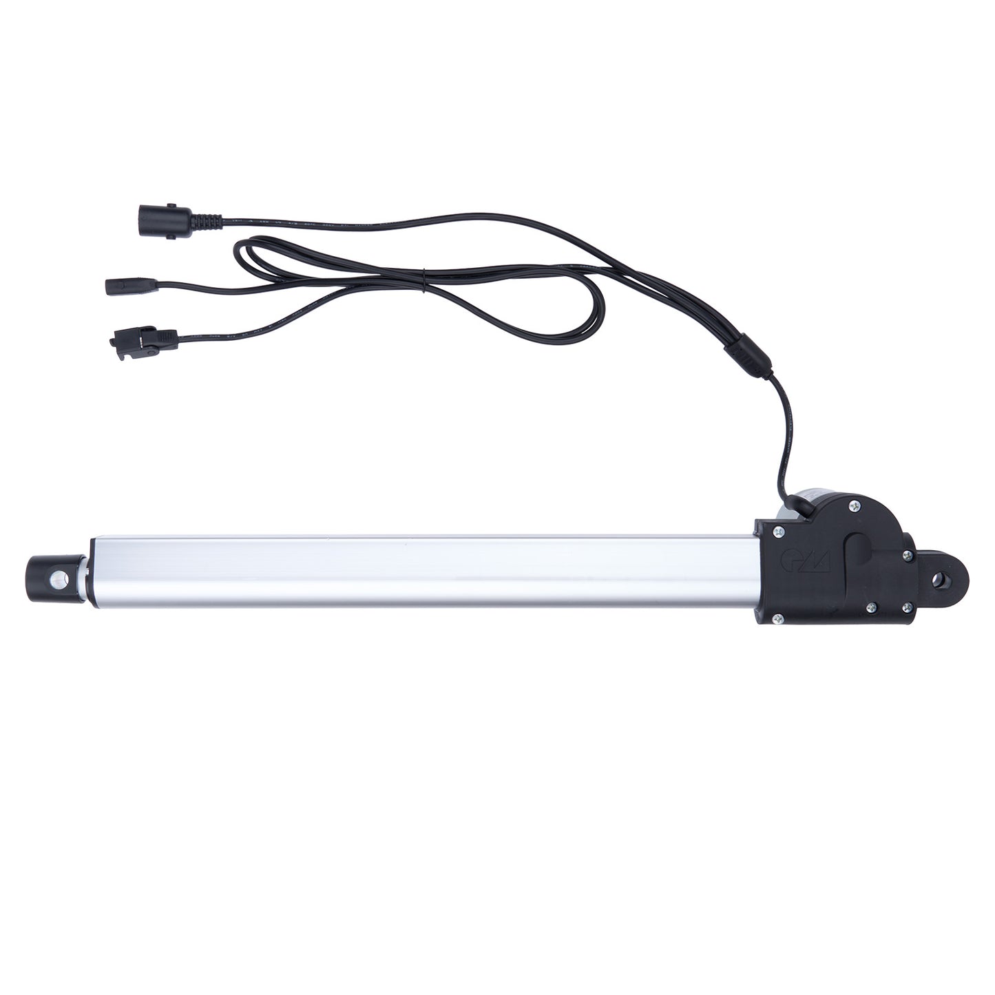 Linear actuator with cables on a white background