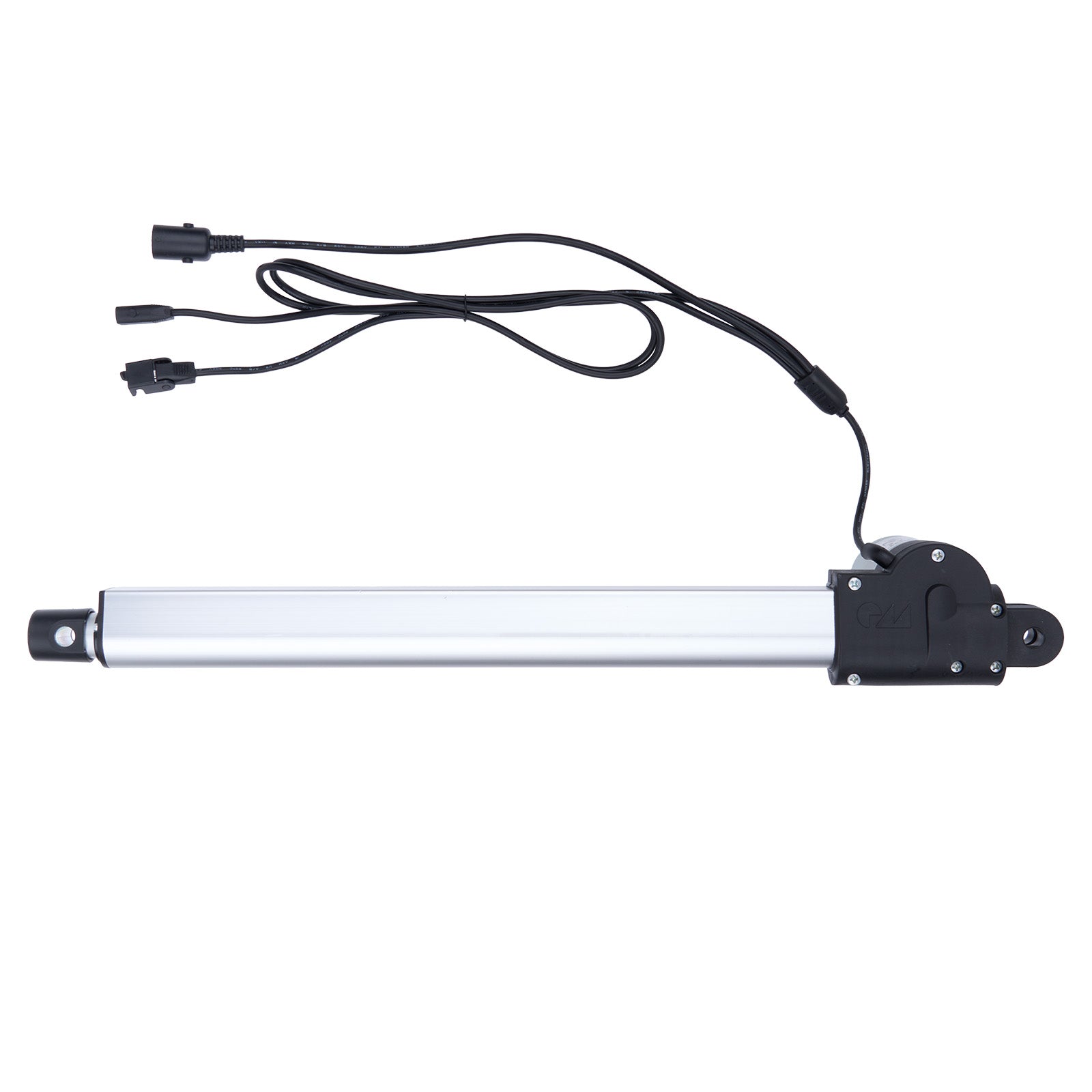 Linear actuator with cables on a white background