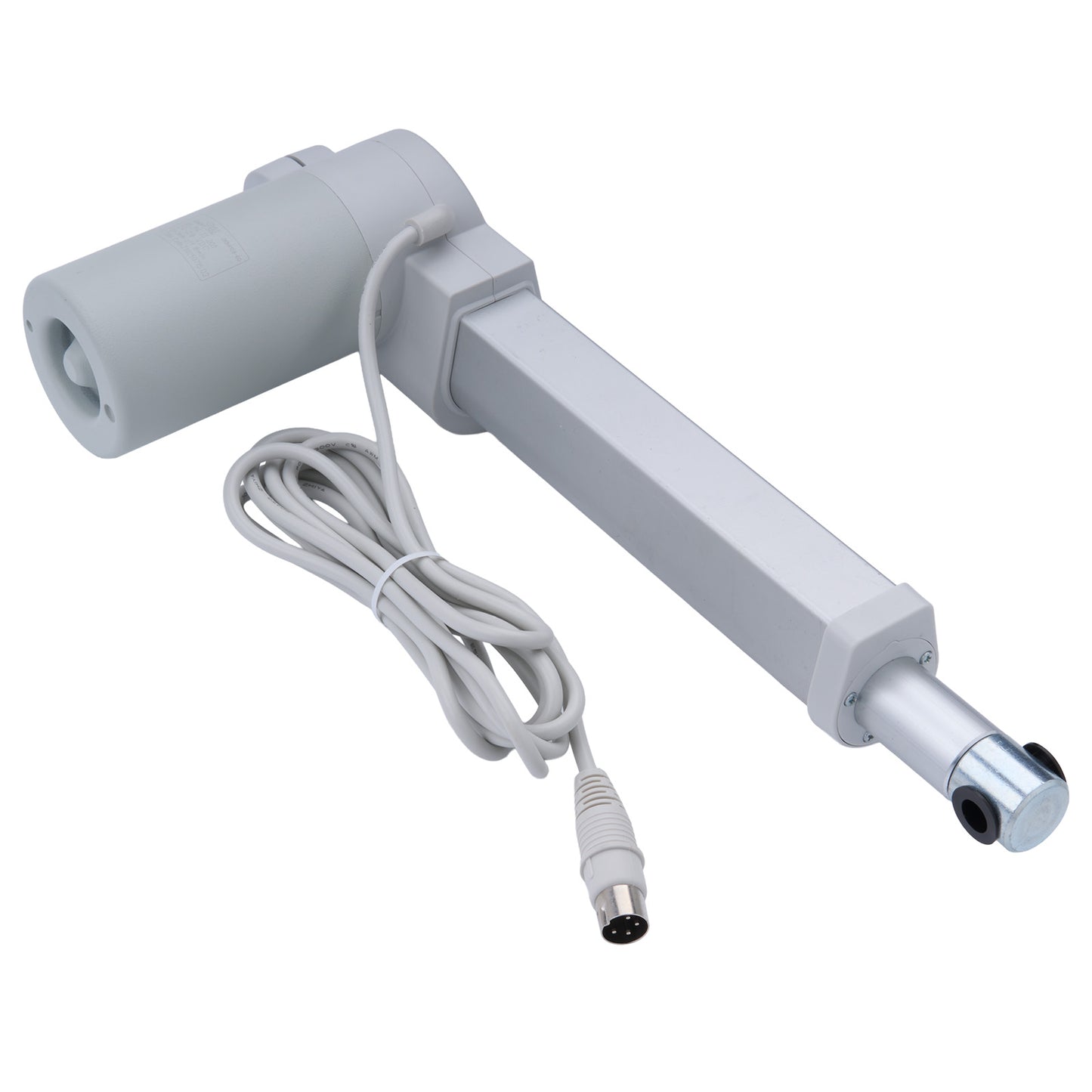 Mechanical actuator with cable on a white background