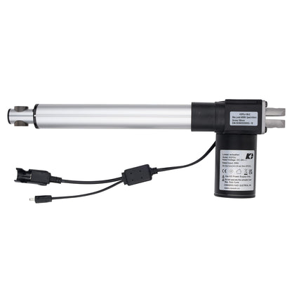 Electric actuator with cables on a white background