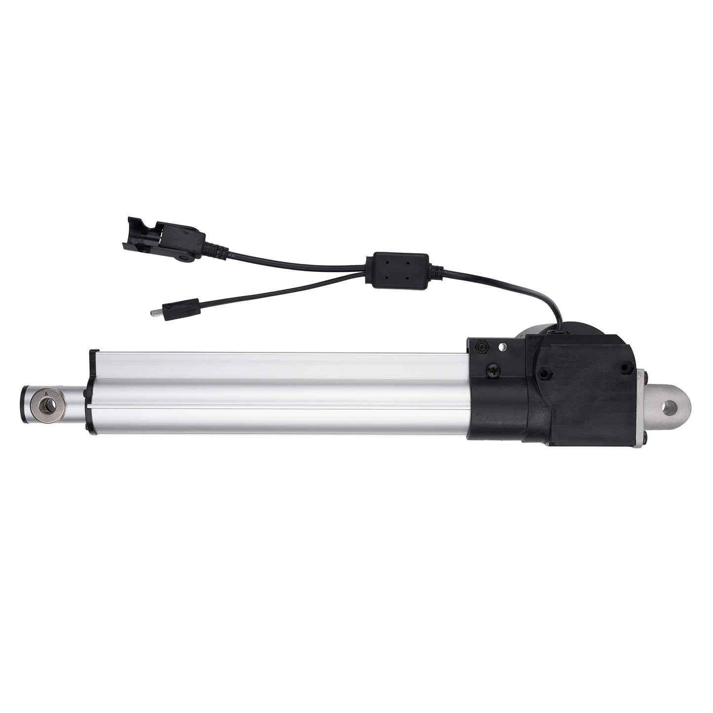 Linear actuator with cables on a white background