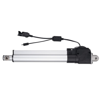 Linear actuator with cables on a white background