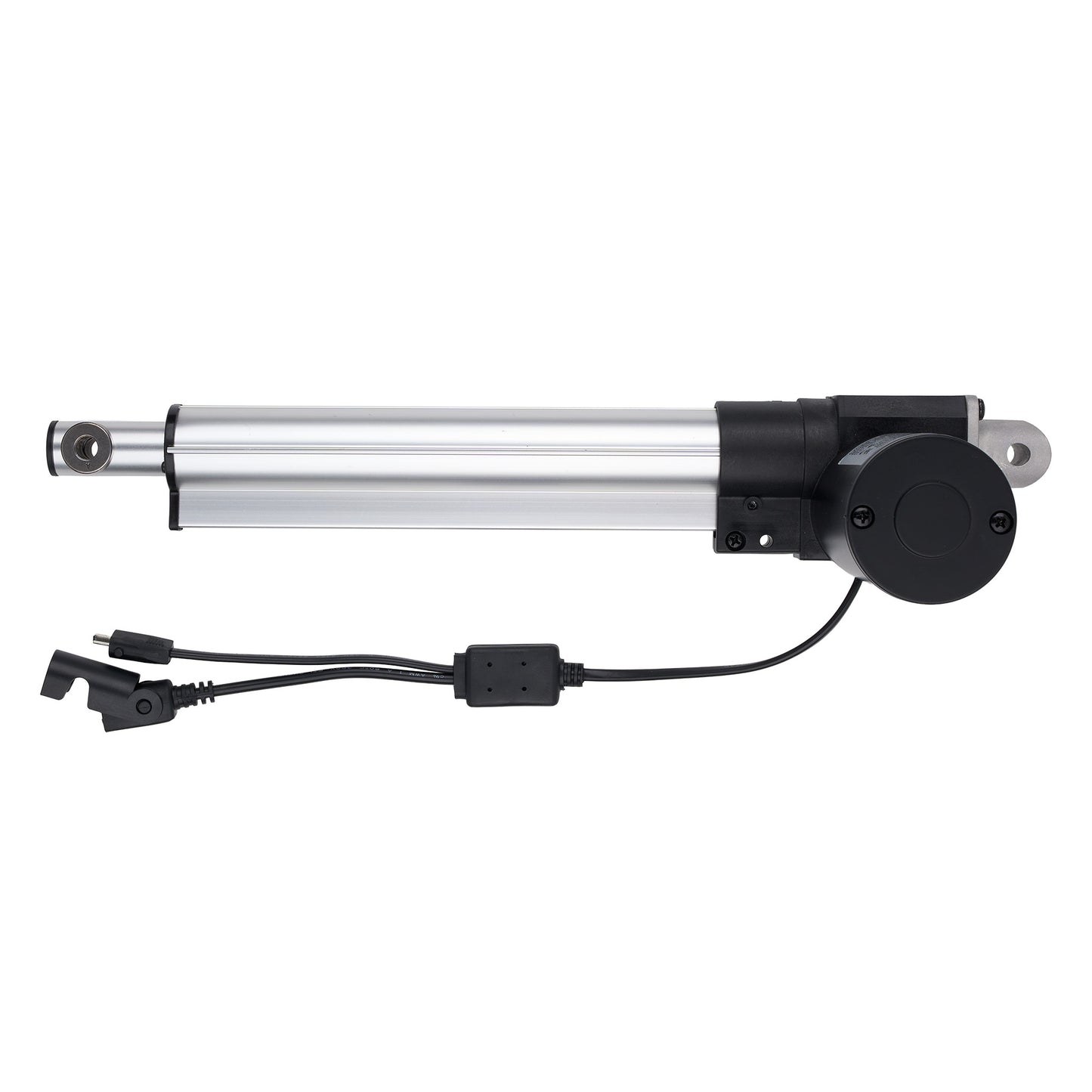Mechanical component with a cable on a white background