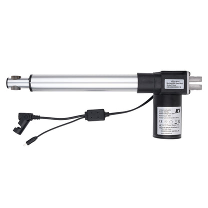 Linear actuator with cables on a white background