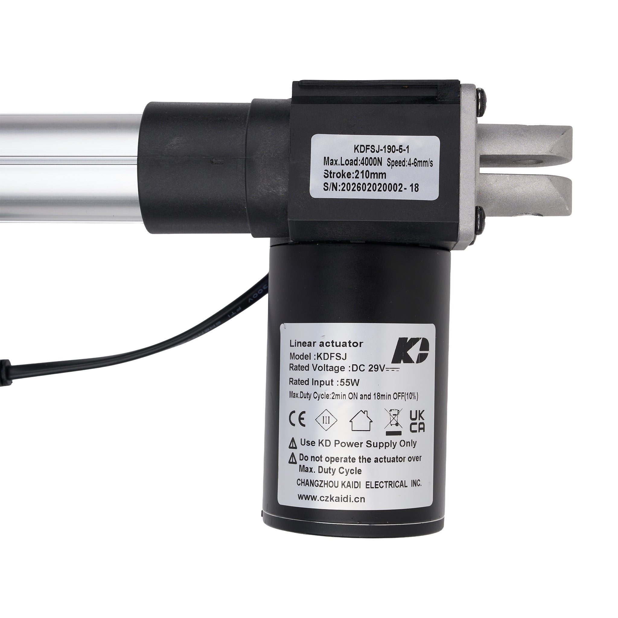 Kaidi KDFSJ-190-5-1 Linear Actuator for Power Recliner Lift Chair