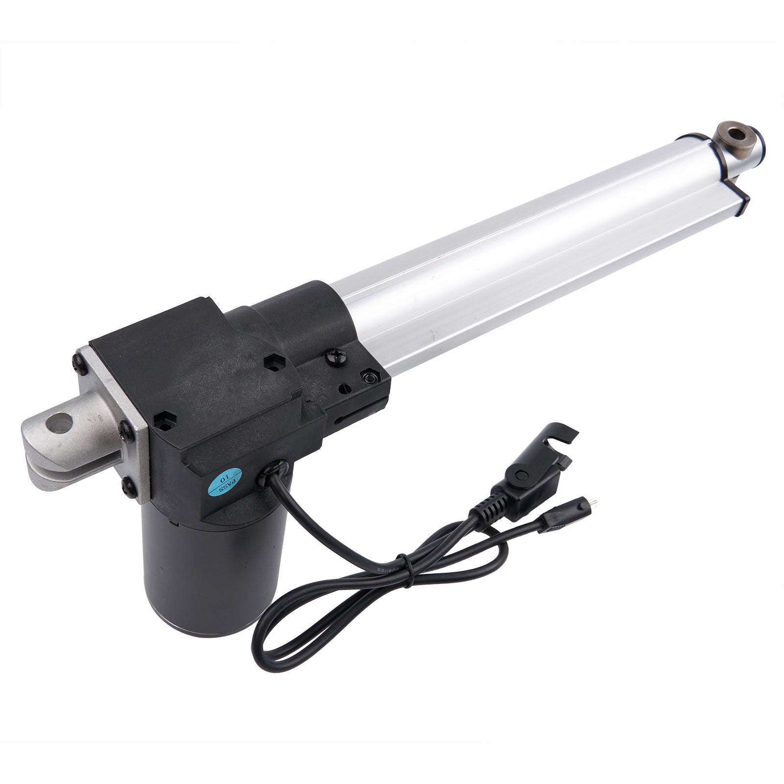Electric linear actuator with cable on a white background