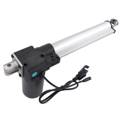 Electric linear actuator with cable on a white background