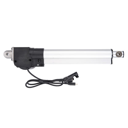 Linear actuator with cable on a white background